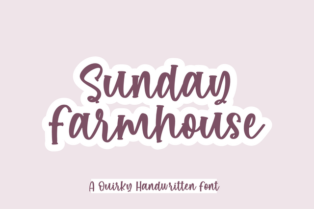 Sunday Farmhouse - A Quirky Handwritten Font Font Typobia 