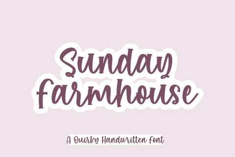 Sunday Farmhouse - A Quirky Handwritten Font Font Typobia 