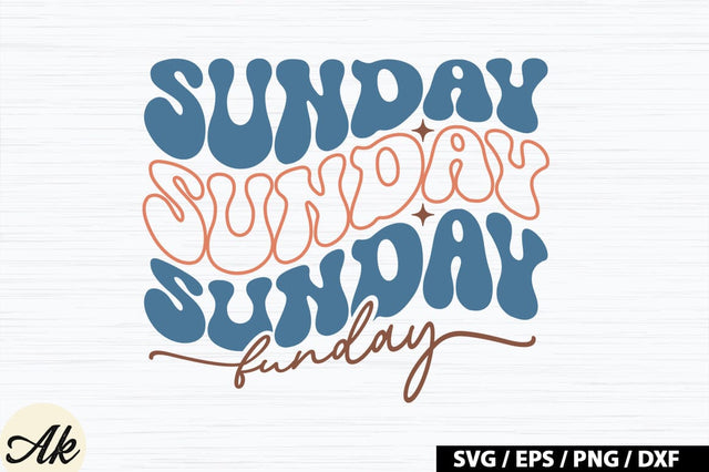 Sunday funday Retro SVG SVG akazaddesign 