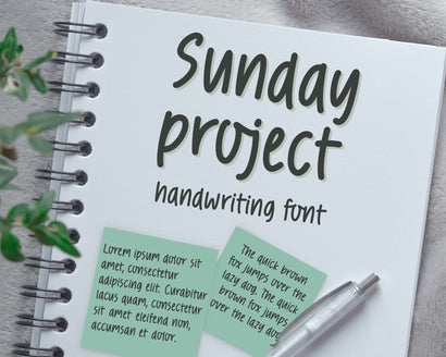 Sunday Project - Handwritten Font Font Jyllyco 