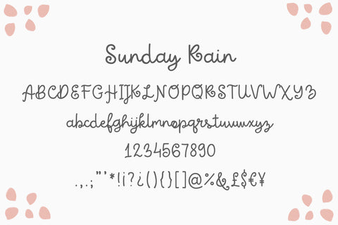 Sunday Rain Font Sunday Nomad 