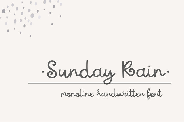 Sunday Rain Font Sunday Nomad 