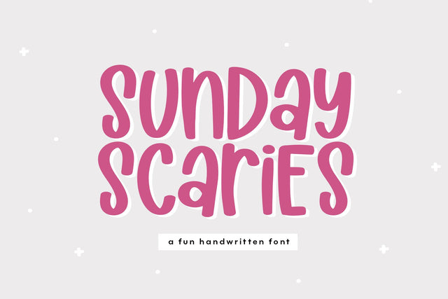 Sunday Scaries - Fun Handwritten Font Font KA Designs 