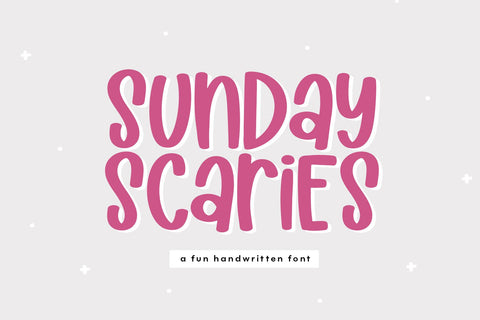 Sunday Scaries - Fun Handwritten Font Font KA Designs 
