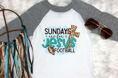 Sundays Are for Jesus & Football PNG Sublimation Sublimation CraftLabSVG 