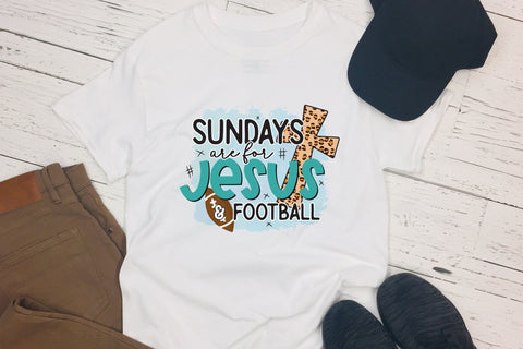 Sundays Are for Jesus & Football PNG Sublimation Sublimation CraftLabSVG 