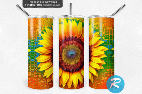 Sunflower 20 oz / 30 oz Tumbler PNG Sublimation Regulrcrative 