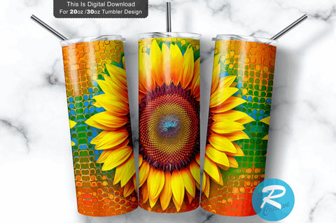 Sunflower 20 oz / 30 oz Tumbler PNG Sublimation Regulrcrative 