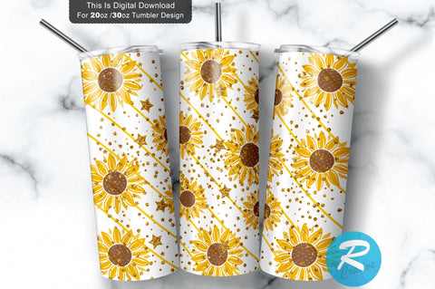 Sunflower 20 oz / 30 oz Tumbler PNG Sublimation Regulrcrative 
