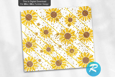 Sunflower 20 oz / 30 oz Tumbler PNG Sublimation Regulrcrative 