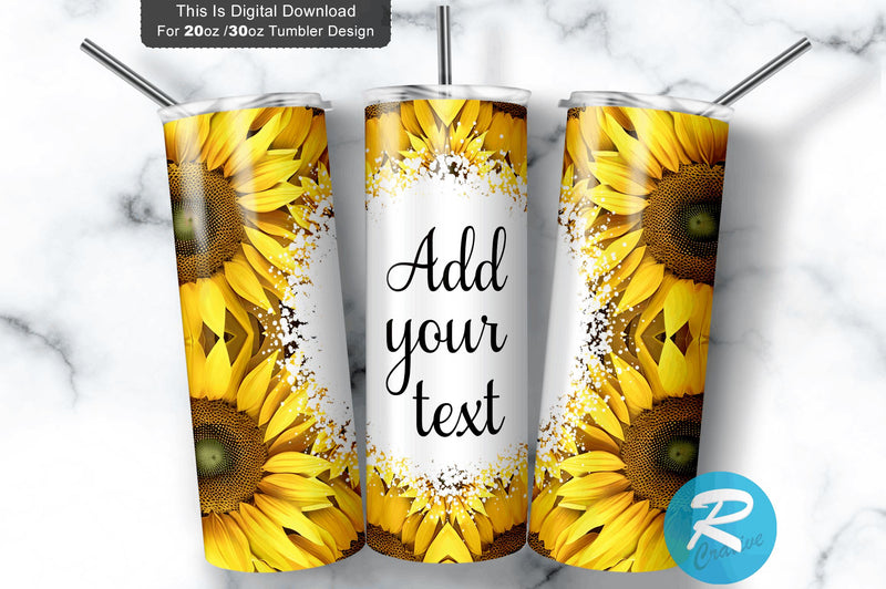Sunflower 20 oz / 30 oz Tumbler PNG Sublimation Regulrcrative 