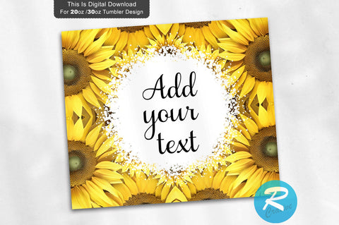 Sunflower 20 oz / 30 oz Tumbler PNG Sublimation Regulrcrative 