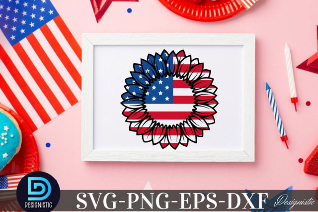 Sunflower 4th July SVG, Sunflower SVG SVG DESIGNISTIC 