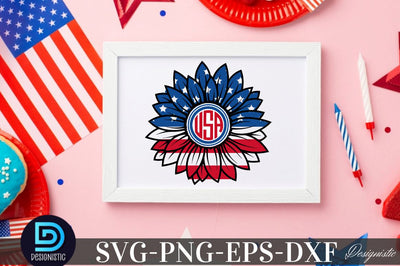 Sunflower 4th July SVG, Sunflower SVG SVG DESIGNISTIC 