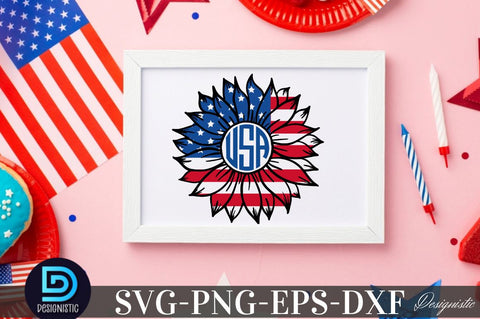 Sunflower 4th July SVG, Sunflower SVG SVG DESIGNISTIC 