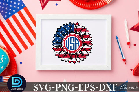 Sunflower 4th July SVG, Sunflower SVG SVG DESIGNISTIC 