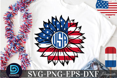 Sunflower 4th July SVG, Sunflower SVG SVG DESIGNISTIC 