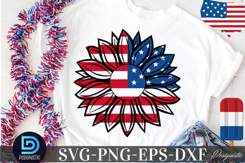 Sunflower 4th July SVG, Sunflower SVG SVG DESIGNISTIC 