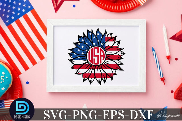 Sunflower 4th July SVG, Sunflower SVG SVG DESIGNISTIC 