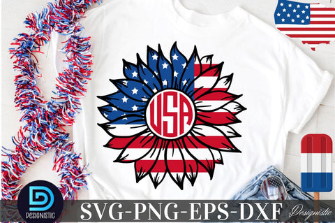 Sunflower 4th July SVG, Sunflower SVG SVG DESIGNISTIC 