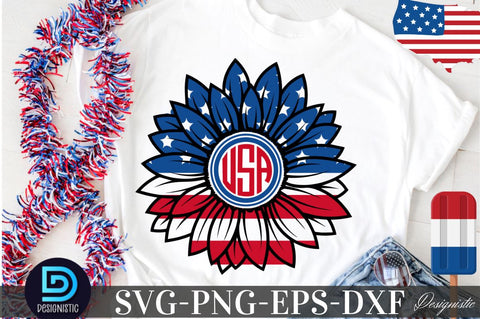 Sunflower 4th July SVG, Sunflower SVG SVG DESIGNISTIC 