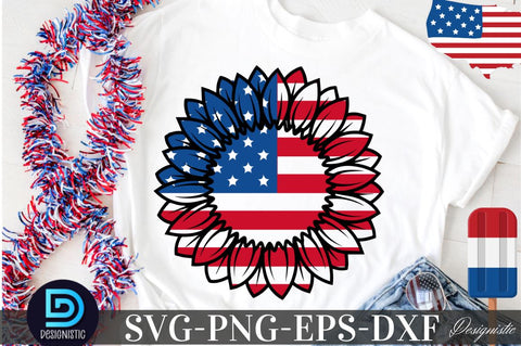 Sunflower 4th July SVG, Sunflower SVG SVG DESIGNISTIC 