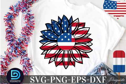 Sunflower 4th July SVG, Sunflower SVG SVG DESIGNISTIC 