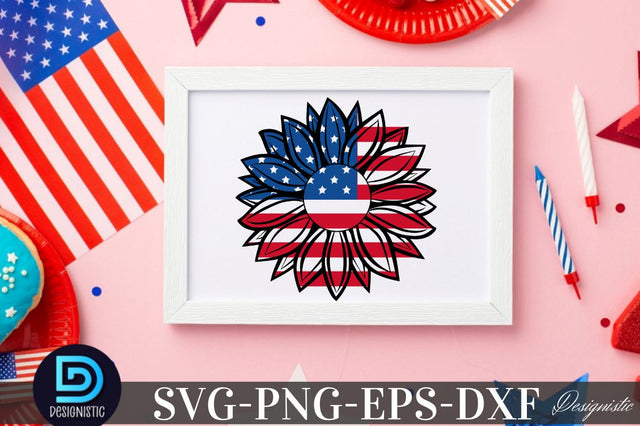 Sunflower 4th July SVG, Sunflower SVG SVG DESIGNISTIC 