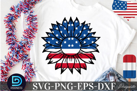 Sunflower 4th July SVG, Sunflower SVG SVG DESIGNISTIC 