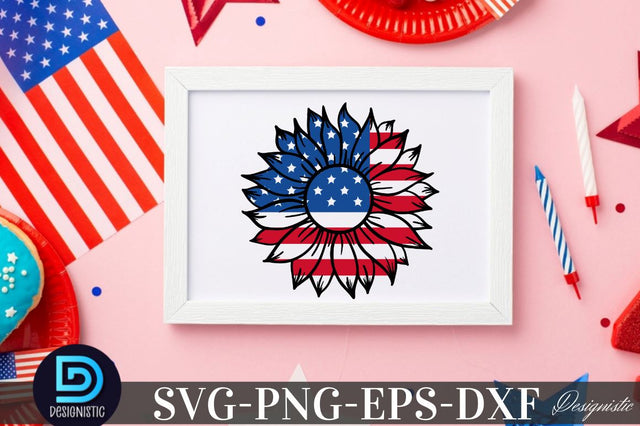 Sunflower 4th July SVG, Sunflower SVG SVG DESIGNISTIC 