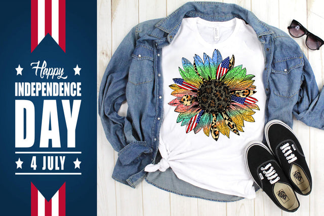 Sunflower 4th of July Sublimation SVG Svgcraft 