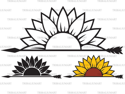 Sunflower and arrow SVG TribaliumArtSF 