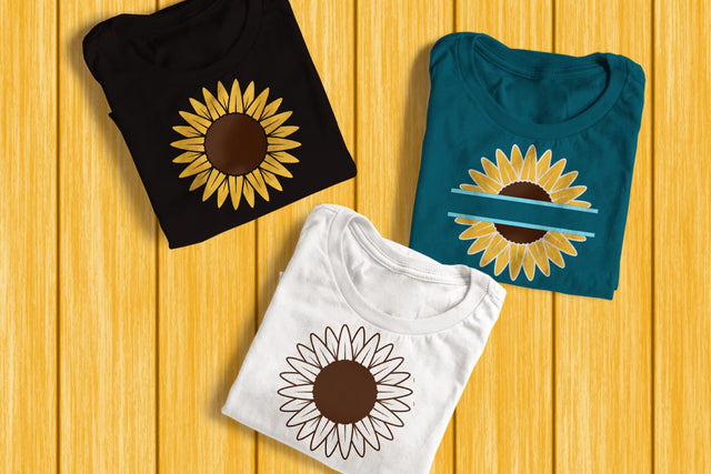 Sunflower and Sunflower Split SVG SVG Designed by Geeks 