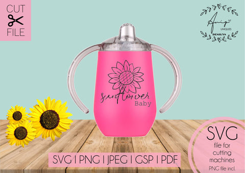 Sunflower Baby SVG, PNG, JPEG, PDF SVG Aniq Uniques Designs 