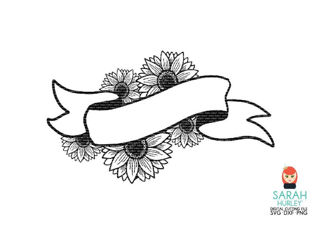 Sunflower Banner SVG Sarah Hurley 