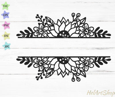 Sunflower border svg SVG _HelArtShop_ 