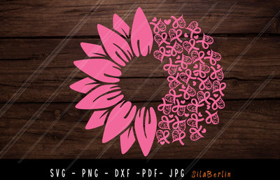 Sunflower Breast Cancer SVG, Breast Cancer svg, Cancer Awareness Svg, Ribbon Svg, Breast Cancer png, Svg cut file to use for Cricut SVG SilaBerlin 