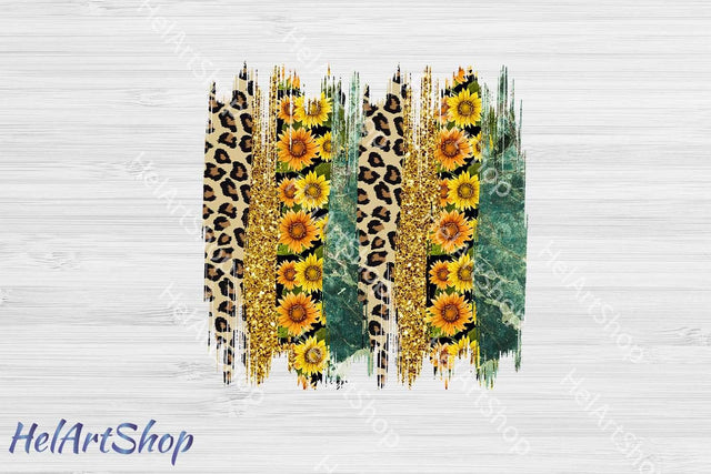 Sunflower brush strokes sublimation png Sublimation _HelArtShop_ 