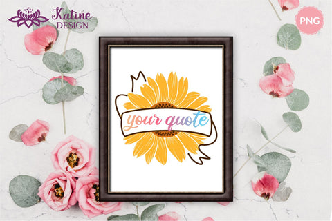 Sunflower bundle monogram svg, sunflower svg, split monogram svg, flower border svg, floral frame svg, sunflower clipart, sunflower png, sunflower vector, cricut sunflower svg, flower svg, floral svg, sunflower png, svg files for cricut SVG KatineDesign 