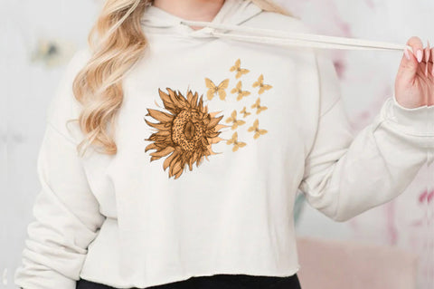 Sunflower Butterfly Sublimation PNG Sublimation Jagonath Roy 