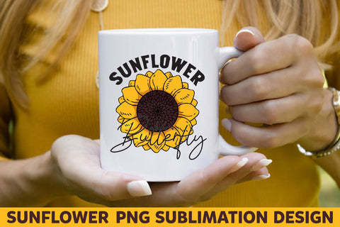 Sunflower Butterfly Sublimation Rupkotha 