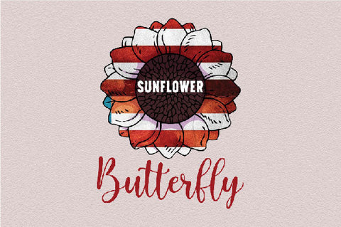 Sunflower Butterfly Sublimation Sublimation Rupkotha 