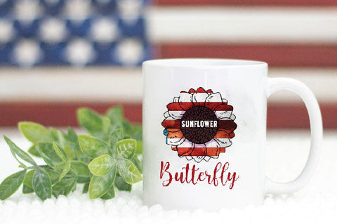 Sunflower Butterfly Sublimation Sublimation Rupkotha 