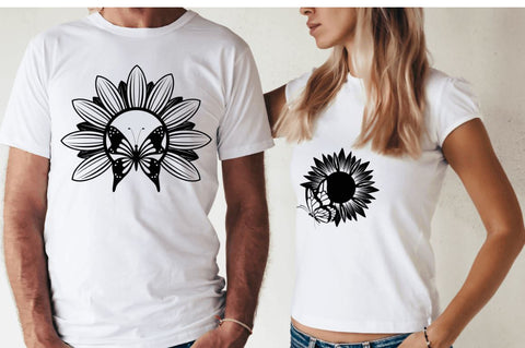 Sunflower Butterfly SVG Bundle SVG Regulrcrative 