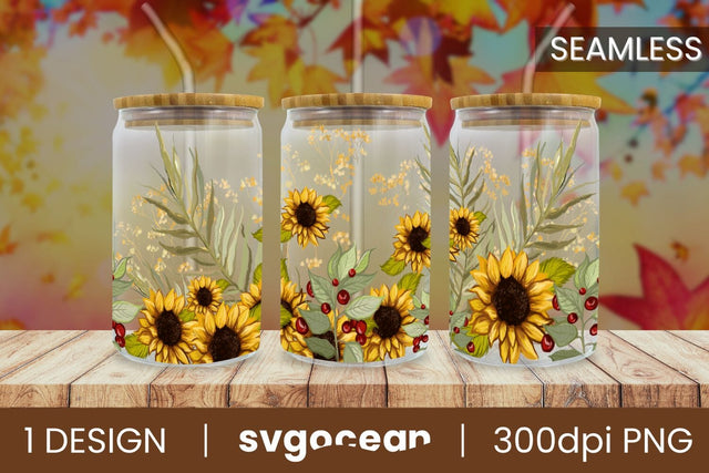 Sunflower Can Glass Png | Beer Can | 16 Oz Libbey Glass SVG SvgOcean 