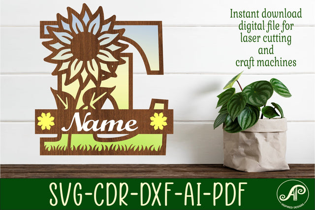 Sunflower Capital Monogram Letter E SVG SVG APInspireddesigns 