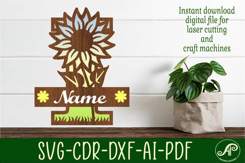 Sunflower Capital Monogram Letter I SVG SVG APInspireddesigns 