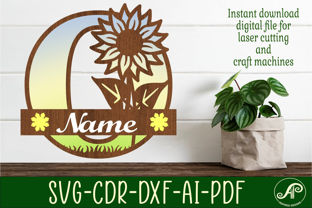 Sunflower Capital Monogram Letter O SVG - So Fontsy