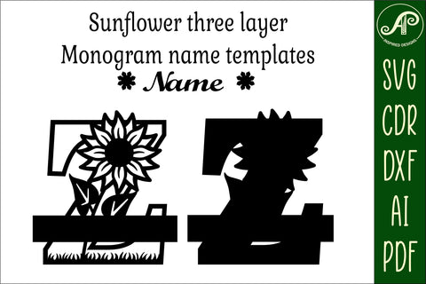 Sunflower Capital Monogram Letter Z SVG SVG APInspireddesigns 