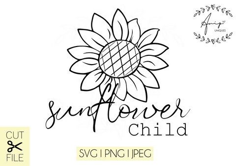 Sunflower Child SVG, PNG, JPEG SVG Aniq Uniques Designs 